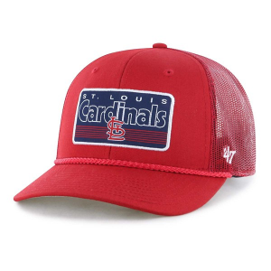 Kids' St. Louis Cardinals 47 Brand Mainline Trucker Snapback Hat Red