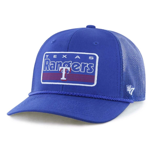 Kids' Texas Rangers 47 Brand Mainline Trucker Snapback Hat Royal