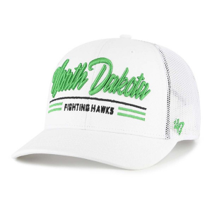 North Dakota Fighting Hawks 47 Brand Garner Trucker Kids' Snapback Hat White