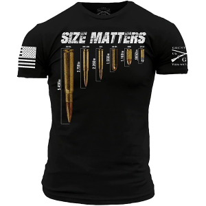 Men's Grunt Style Size Matters T-Shirt 4XLarge Black