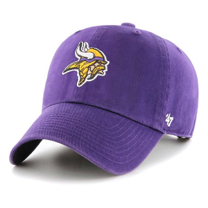 Kids' Minnesota Vikings 47 Brand Clean Up Adjustable Hat Purple