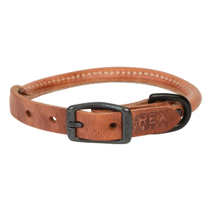 Rex Specs Rolled Leather Dog Collar