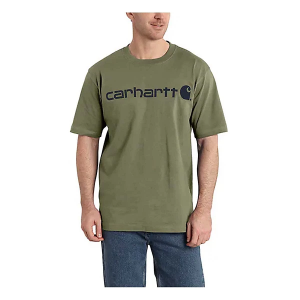 Men's Carhartt Loose Fit Heavyweight Logo Graphic T-Shirt XLarge Dusty Olive