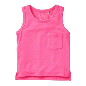 Little Bipsy Neon Bamboo Pocket Crew Neck Tank Top Baby 3/6 mo. Pink