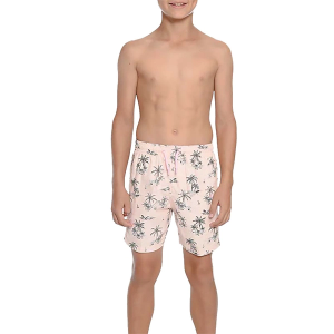 Boys' Ingear Washed Print Swim Trunks 12/14 Palm