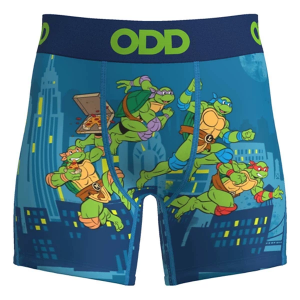 Boys' ODD SOX TMNT Briefs Underwear Medium Blue/Lime