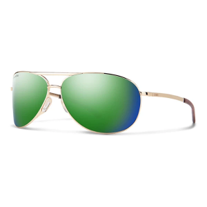 Men's Smith Serpico 2 Polarized Sunglasses Gold/ChromaPop Polarized Green Mirror
