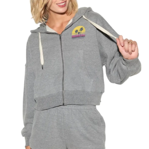 Women's Spiritual Gangster Sunset Full Zip XLarge Heather Grey