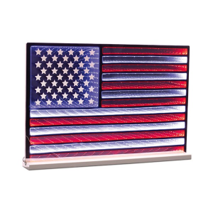 Melrose International 23"L American Flag Ekko Light Display