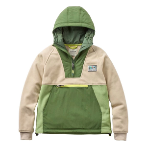 Women's Passenger Clothing Alexander Recycled Polar 1/2 Zip Pullover XLarge Feather/Wild Green