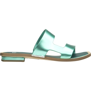 Women's Franco Sarto Emily Sandals 8 Metallic Aqua Synthetic