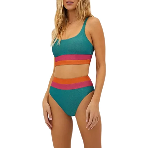 Women's Beach Riot Mackenzie Shirt Swim Cover Up Medium Sorbet Clear Black
