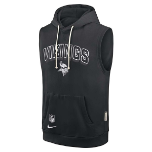 Minnesota Vikings Nike 2025 Sideline Sleeveless Hoodie Small Black