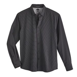 Men's Storm Creek Influencer Woven Windowpane Long Sleeve Button Up Shirt XLarge Black
