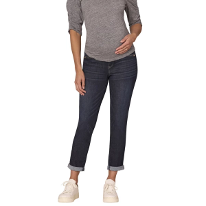 Women's Democracy Maternity "Ab"solution Maternity Ankle Skimmer Straight Straight Jeans Indigo 12 25