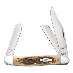 Case Knives Amber Bone Peach Stockman Pocket Knife