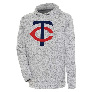 Minnesota Twins Antigua Updated Logo Absolute Hoodie XLarge Light Grey Heather