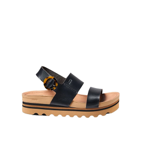 Women's Reef Vista Hi Buckle Slide Sandals 8 Black/Tan