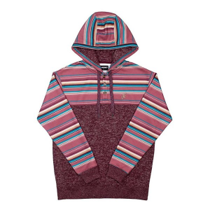 Women's Hooey Jimmy Serape Hoodie XLarge Maroon Serape