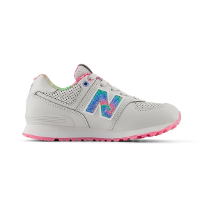Kids' New Balance 574 Shoes sneakers-athletic-shoes Little 11Y Regular Grey Heather/Pink