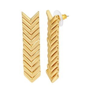 Joy Dravecky Lani Chevron Earrings Gold