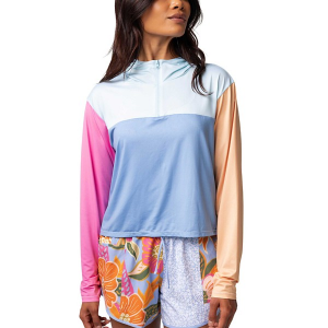 Women's Nani Sunshade Shirt Swim Cover Up Medium Celeste