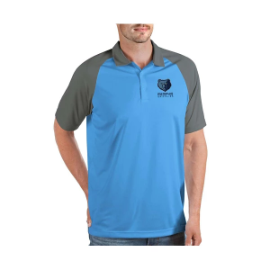 Memphis Grizzlies Nova Antigua Polo Large Columbia Blue/Steel
