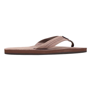 Men's Rainbow Single Layer Premier Leather Flip Flop Sandals XLarge Espresso