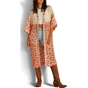 Women's Ariat Cardigan Paige Duster XS/S Senora Border Print
