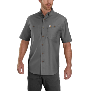 Men's Carhartt Rugged Flex Rigby Button Up Shirt Large Tall Gravel