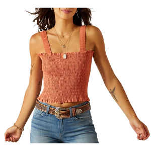 Women's Ariat Darla Square Neck Tank Top XLarge Langoustino