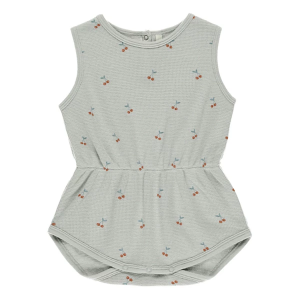 Girls' Rylee + Cru Cherries Cinch Playsuit Onesie Baby 0/3 mo. Seafoam