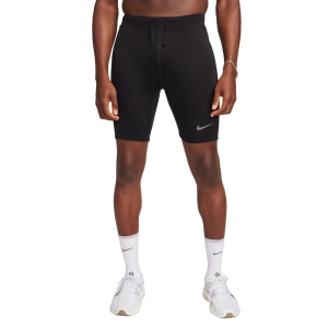 Men's Nike Fast Dri-FIT Brief-Lined 1/2 Length Shorts Medium Black/Reflective Silv