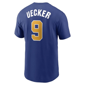 Milwaukee Brewers Bob Uecker #9 Cooperstown Name & Number T-Shirt 2XLarge Royal