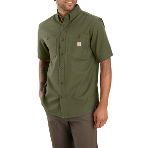 Men's Carhartt Rugged Flex Rigby Button Up Shirt Small Basil