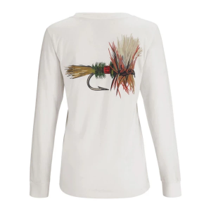 Women's Simms Royal Wulff Fly Long Sleeve T-Shirt 2XLarge White