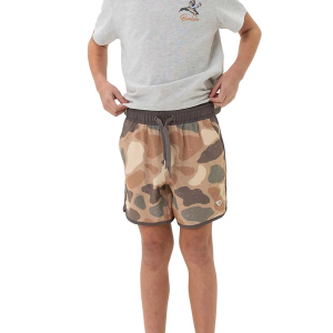 Boys' Burlebo Classic Swim Trunks Large Jumbo Pintail Camo