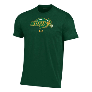 North Dakota State Bison Under Armour Logo Performance Cotton T-Shirt 2XLarge Green