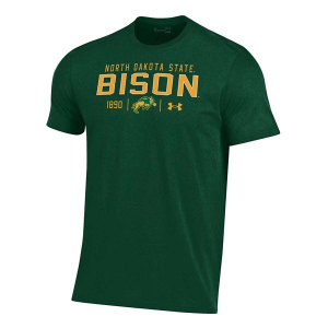 North Dakota State Bison Under Armour Breaker Performance Cotton T-Shirt 2XLarge Green