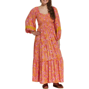 Women's Angie Smock Bodice Maxi Dress Small Marigold
