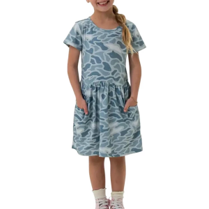 Girls' Burlebo Moxie Dress Large Seaside Camo