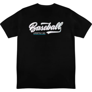 Boys' Baseball Lifestyle Splatter T-Shirt Youth Large Black/White