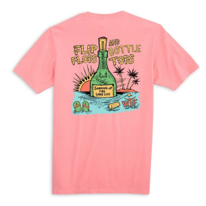 Men's What The Fin Bottle Tops T-Shirt Small Pink