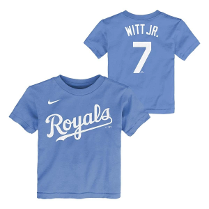 Toddler Kansas City Royals Bobby Witt Jr. #7 Home Name & Number T-Shirt 4T Blue