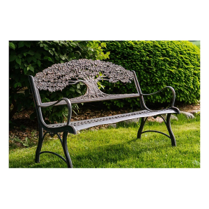 Painted Sky Designs Cast Iron Tree of Life Bench