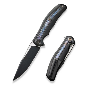 We Knife Company WE22016-1 Zonda Black Two Tone Clip Point Flipper Folding Pocket Knife