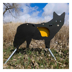 Atlas Target Works Coyote Full Size Side Profile Reactive 3/8" Steel Target with Leg Stand