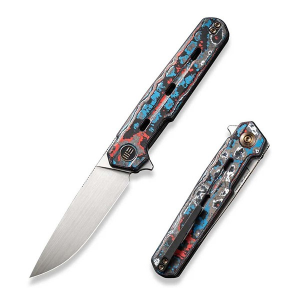 We Knife Company WE22026-4 Navo Nebula Fat Carbon Drop Point Flipper Folding Pocket Knife