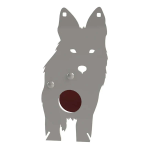 Atlas Target Works Coyote Full Size Front Facing Reactive 3/8" Steel Target with Leg Stand