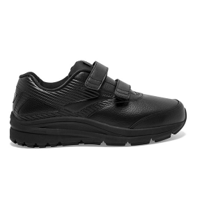 Women's Brooks Addiction V-Strap 2 Walking Shoes sneakers-athletic-shoes 6.5 Wide Black/Black